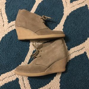 J CREW Tan Suede MacAlister Lace Up Booties